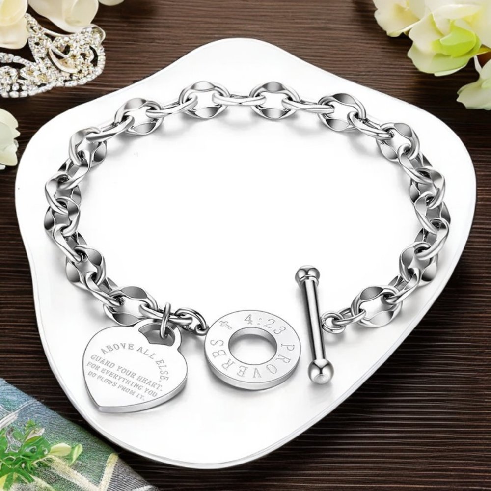 🔥 Bible Proverbs Link Bracelets| Women Bracelets| Christian Bracelets 📖